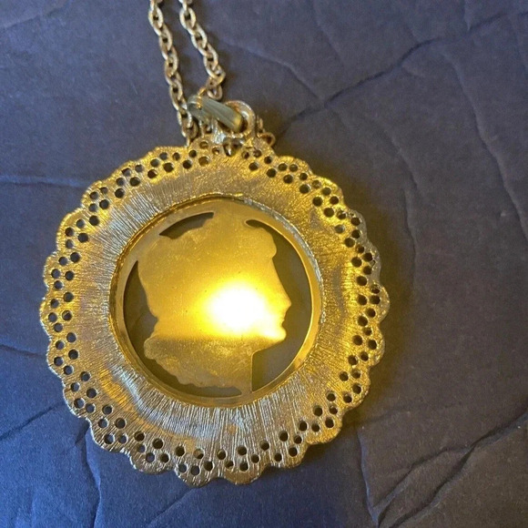 1880 E.PLUR.L.BUS.UNUM By Crown Jewel Man Made Diamonds Necklace Pendant - Picture 3 of 8